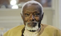 Le sculpteur sénégalais Ousmane Sow le 20 mai 2015 à La Rochelle