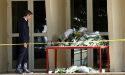 Le Premier ministre Gabriel Attal, alors ministre de l'Education, au collÚge-lycée Gambetta d'Arras le 14 octobre 2023