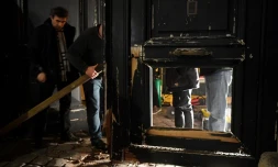 Le portail du ministère des Relations avec le Parlement a été défoncé par un engin de chantier, le 5 janvier 2019