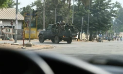 Des soldats mutins dans une rue de Bouaké, le 13 janvier 2017