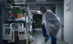 L'unité Covid à la Polyclinique privée Jean Villar à Bruges, en Gironde le 3 décembre 2020