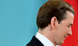 L'ex-chancelier autrichien Sebastian Kurz achÚve sa conférence de presse à Vienne, le 2 décembre 2021