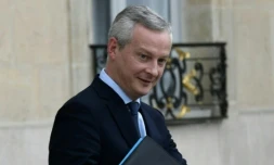 Le ministre de l'Economie, Bruno Le Maire le 22 septembre à la sortie de l'Elysée, à Paris