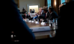 Le président Trump lors d'une réunion à la Maison Blanche sur la sécurité aux frontières, le 11 janvier 2019