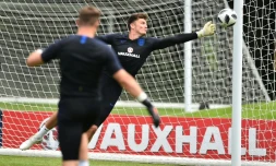 Nick Pope lors d'une séance d'entraînement de Burnley, le 1er juin 2018 à Watford