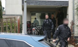 Vaste coup de filet de la police en Europe et en Amérique latine contre la mafia calabraise de la 'Ndrangheta, le 5 décembre 2018, comme ici à Pulheim en Allemagne