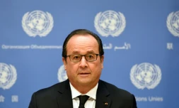 Le président français François Hollande au siège des Nations Unies à New York, le 27 septembre 2015