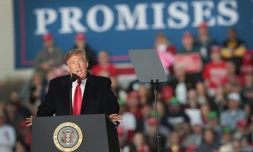 Le président américain Donald Trump lors d'un meeting électoral à Murphysboro, dans l'Illinois, le 27 octobre 2018