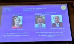 Photos des trois lauréats du Nobel de chimie le 3 octobre 2018. TT News Agency / AFP 