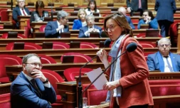 La ministre des Comptes publics Amélie de Montchalin le 23 janvier 2025 au Sénat, à Paris