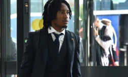 L'attaquant international portugais Gelson Martins à l'aéroport Zhukovsky près de Moscou le 1er juillet 2018, lors du Mondial