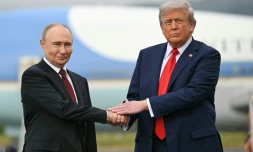 Vladimir Poutine et Donald Trump lors de leur rencontre du 15 août 2025 à Anchorage (Alaska, Etats-Unis)