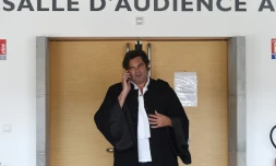 L'avocat de Jonathann Daval Randall Schwerdorffer au tribunal de Besançon, le 4 juillet 2018