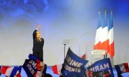 Marine Le Pen en meeting à Metz, le 18 mars 2017