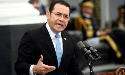 Jimmy Morales le 17 octobre 2017 à Guatemala