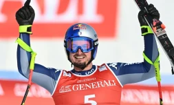 L'Italien Dominik Paris, vainqueur de la descente de Garmisch-Partenkirchen, le 5 février 2021