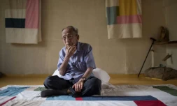 L'ancien espion nord-coréen Seo Ok-Ryol lors d'une interview dans la maison d'un ami, le 22 août 2017 à Gwangju, en Corée du Sud