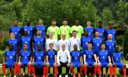 La "photo de famille" de l'équipe de France, le 2 juin 2016 à Neustift im Stubaital (Autriche)