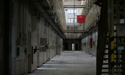 La prison désaffectée de Forest, à Bruxelles, le 31 mars 2026