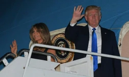 Le président Donald Trump et son épouse Melania Trump à leur arrivée à en Sicile (Italie) le 25 mai 2017