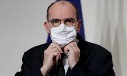 Jean Castex lors d'une conférence de presse à Paris le 9 décembre 2020