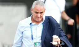 Le sélectionneur brésilien Tite à Kazan (Russie) le 7 juillet 2018