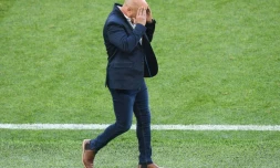 Le sélectionneur de l'Argentine Jorge Sampaoli lors du match contre l'Islande, le 16 juin 2018 à Moscou 