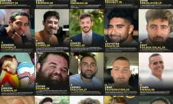Portraits non datés des 20 derniers otages détenus par le Hamas dans la bande de Gaza. Combo créé le 13 octobre 2025, jour de leur libération, à partir de photos fournies par l'armée israélienne.