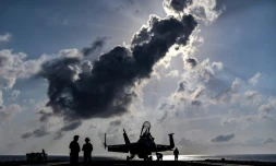 Le porte-avions USS Harry S Truman en Méditerranée le 8 mai 2018