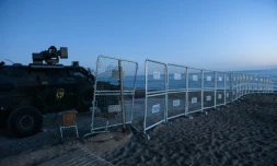 Un véhicule blindé aux abords du site où se tiendra le sommet du G20 à Antalya, en Turquie, le 14 novembre 2015