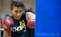 Farida El Hadrati à l'entraînement, le 23 mars 2016 à Clermont-Ferrand