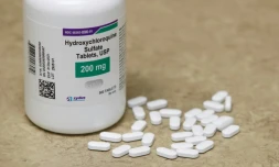 Cachets d'hydroxychloroquine,sur le comptoir d'une pharmacie, à Provo, dans l'Utah, le 20 mai 2020 