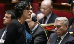 La ministre du Travail Myriam El Khomri à l'Assemblée nationale, à Paris le 26 avril 2016