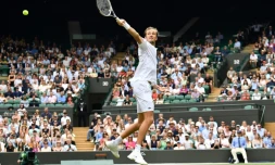 Le Russe Daniil Medvedev le 1er juillet 2021 lors du tournoi de Wimbledon Ă Londres
