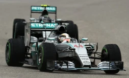 Le Britannique Lewis Hamilton (Mercedes) lors du GP des Etats-Unis à Austin, le 25 octobre 2015