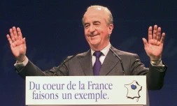 Edouard Balladur le 10 mars 1998 au Zénith à Paris