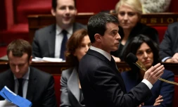 Le Premier ministre Manuel Valls, le 8 mars 2016 à l'Assemblée nationale à Paris