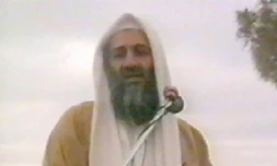 Capture d'écran non datée dans un lieu inderminé d'Oussama ben Laden