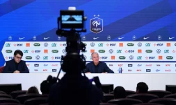 Le sélectionneur des Bleus Didier Deschamps en conférence de presse, le 7 novembre 2019 à Paris