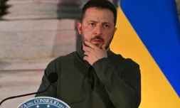 Le président ukrainien Volodymyr Zelensky, le 10 octobre 2024 à Rome