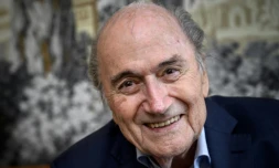 L'ex-président de la Fifa, Sepp Blatter, lors d'un interview à l'AFP, le 28 mai 2019 à Zurich
