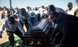 Funérailles de Sylvia Maphosa, le 4 août 2018 à Harare, tuée par balles quatre jours auparavant durant des violences post-électorales