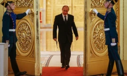Le président russe Vladimir Poutine le 17 mars 2015 au Kremlin, à Moscou