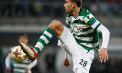 Bas Dost avec le Sporting Lisbonne contre le Viktoria Plzen en Europa League, le 15 mars 2018 en République tchèque