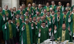 Les Ă©vĂȘques de France rĂ©unis Ă Lourdes, le 5 novembre 2019