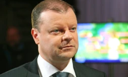 Le parti LGPU, de Saulius Skvernelis, photographié le 29 septembre 2016, a remprorté un succès surprise dimanche lors du second tour des élections législatives en Lituanie