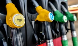 Distributeur de carburants à la station-essence de Bailleul (nord de la France). Photo prise le 9 décembre 2014
