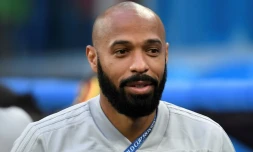 Thierry Henry, alors entraîneur adjoint de la Belgique lors du Mondial russe, le 10 juillet 2018 à Saint-Pétersbourg 