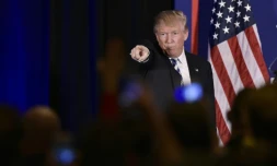 Donald Trump lors d'un meeting de campagne à Gettysburg (Pennsylvanie)