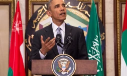 Le président américain Barack Obama à Ryad, le 21 avril 2016, en Arabie saoudite